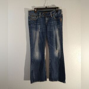 Silver ladies Tuesday boot cute jeans size 30"